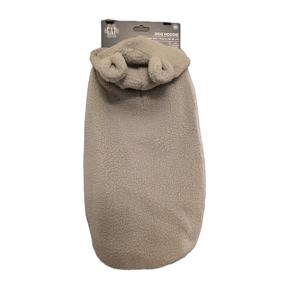 NWT Size M Gap Sherpa Dog Hoodie Sweater Gray with Bear Ears